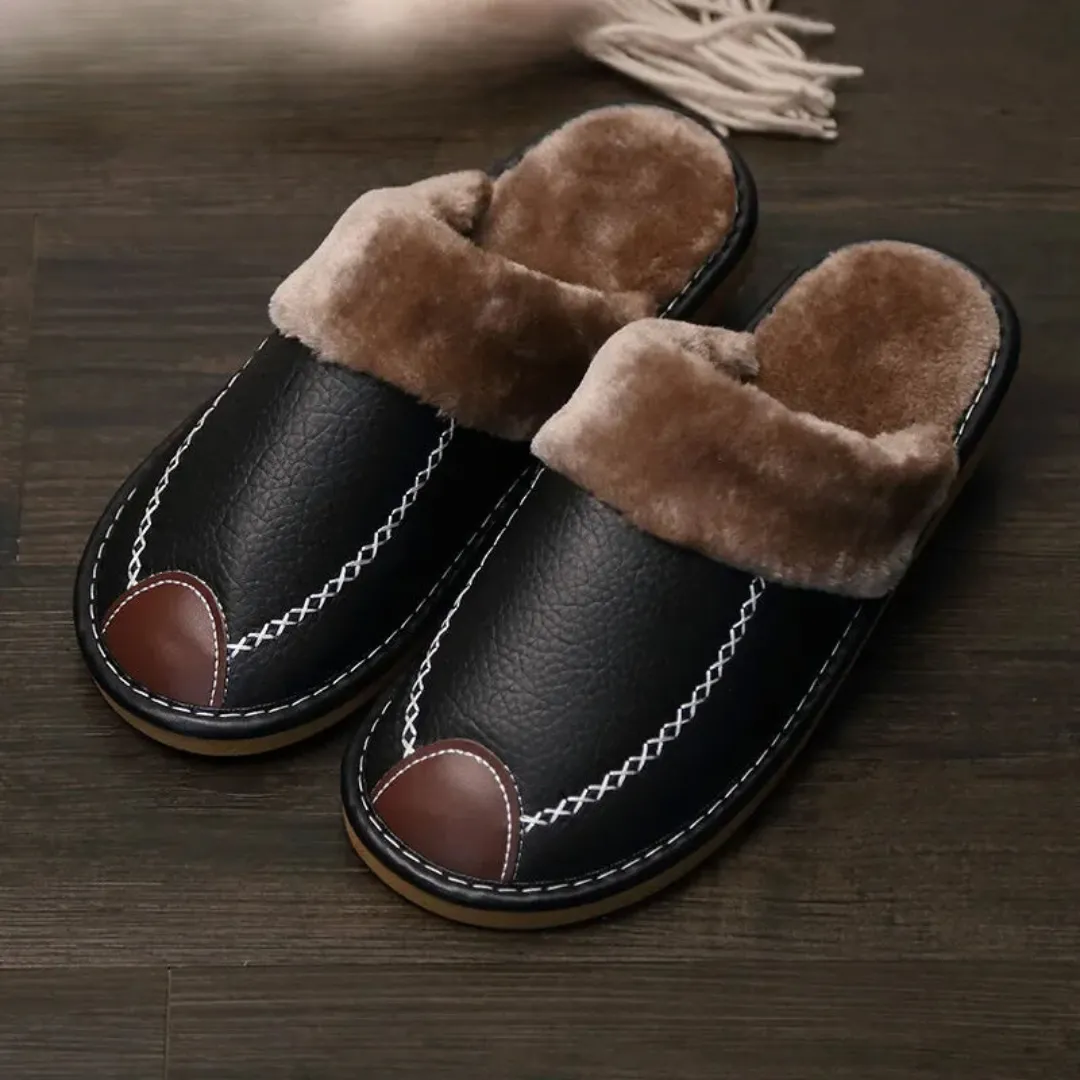 Klassische Leder Hausschuhe für Herren