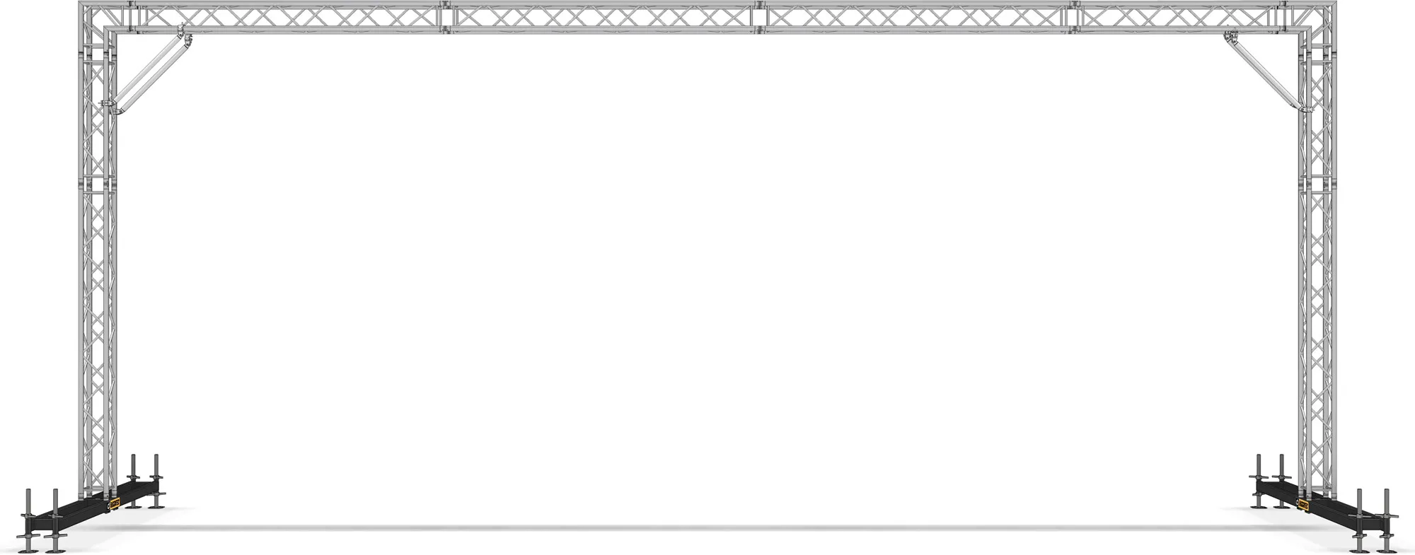 Mobile Kabelüberführung 9 m breit aus Naxpro Truss HD34 Traversen