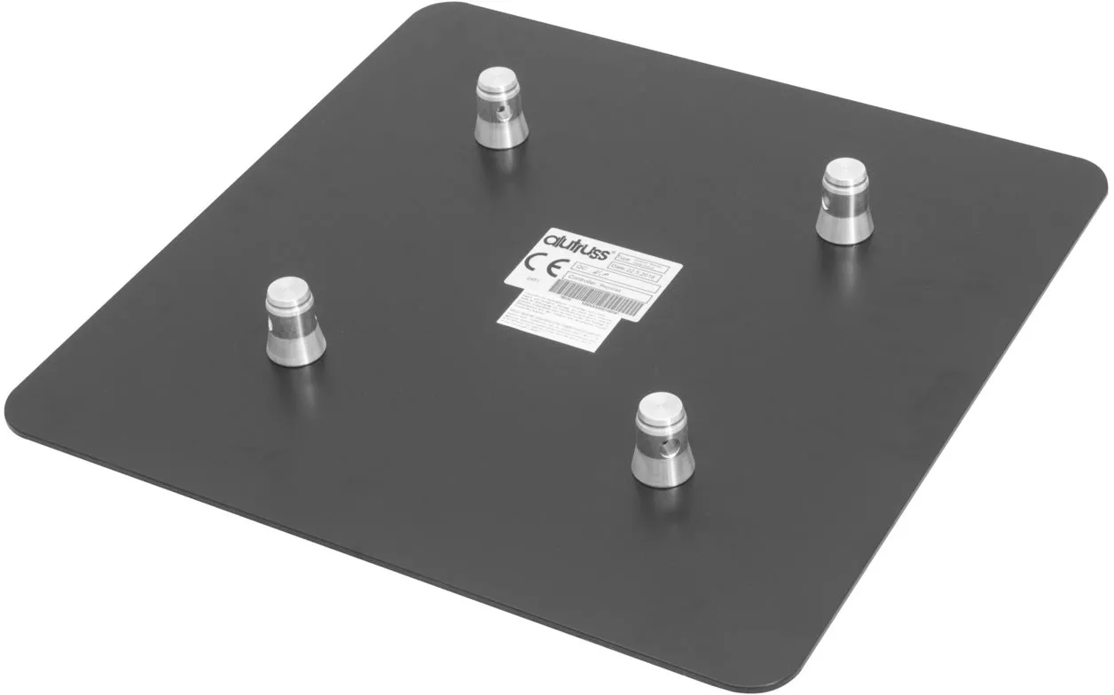 ALUTRUSS QUADLOCK Endplatte M10-Konus Male 50cm x 50cm sw