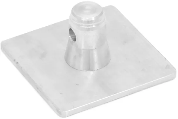 ALUTRUSS SINGLELOCK Bodenplatte M-10 (eckig) MALE