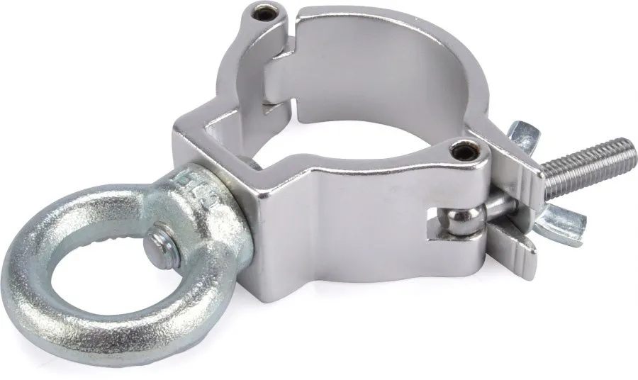 Riggatec Halbschelle - Halfcoupler silber mit Öse bis 100 kg (48-51mm)