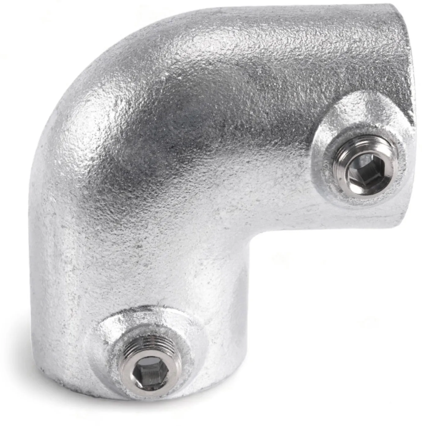 Riggatec Rohrverbinder Bogen 90° für 48,3 mm Rohr in Silber