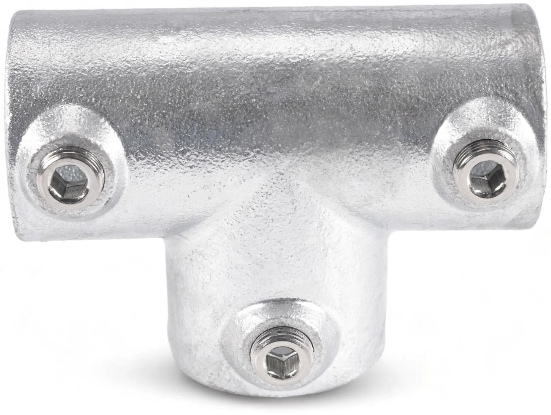 Riggatec Rohrverbinder T-Stück lang für 48,3 mm Rohr in Silber