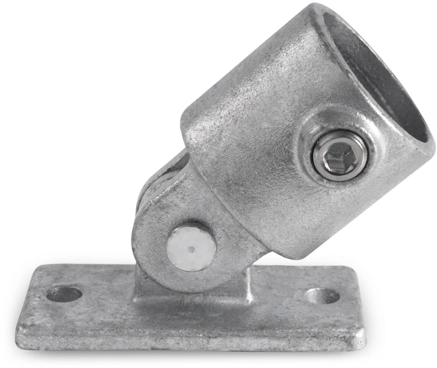 Riggatec Rohrverbinder Gelenkfuß für 48,3 mm Rohr in Silber