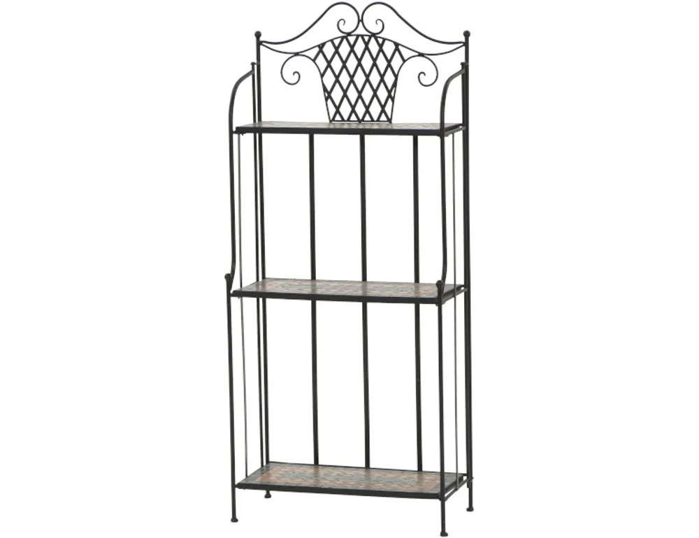 Siena Garden Prato Regal 62x29x142 cm Stahl/Schwarz