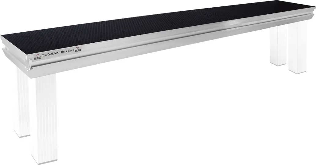 Bullstage Treppenpodest TourDeck outdoor 2x0,3m Hexa schwarz