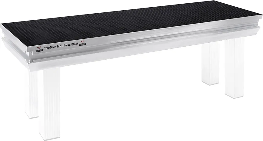 Bullstage Treppenpodest TourDeck outdoor 1x0,3m Hexa schwarz