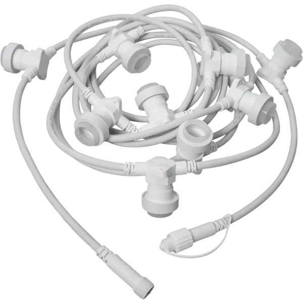 Star Trading Lichterkette Connecta 735 cm 10 E27 Sockel für Beleuchtung IP44 weiß - ohne Beleuchtung ohne Stromstecker