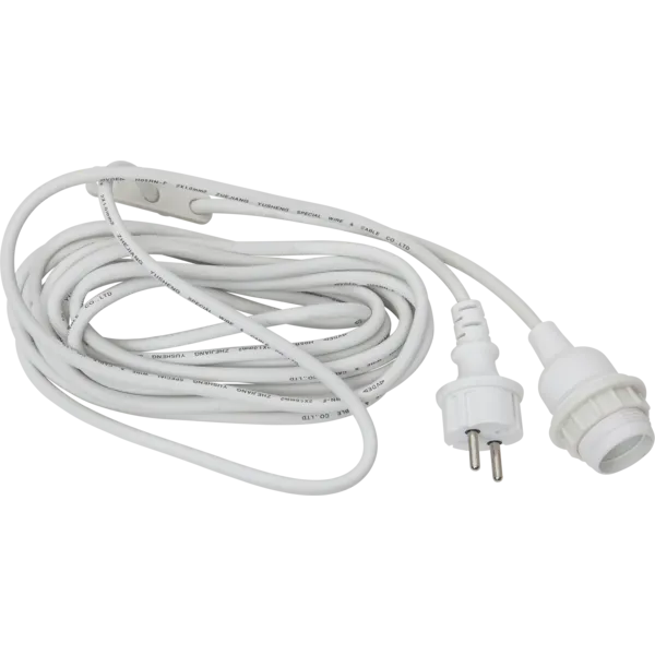 Star Trading Kabel-Set für den Außenbereich 5m E27-Fassung weiß