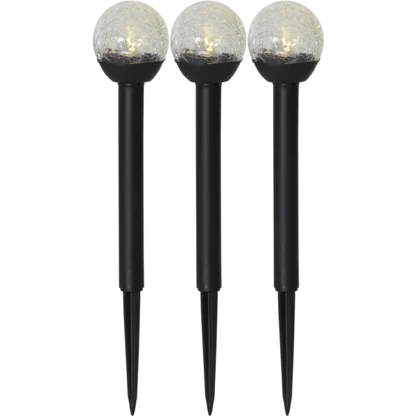 Star Trading LED-Solar Stäbe ROMA 3er Set 23 cm 1.2V schwarz - warmweiß