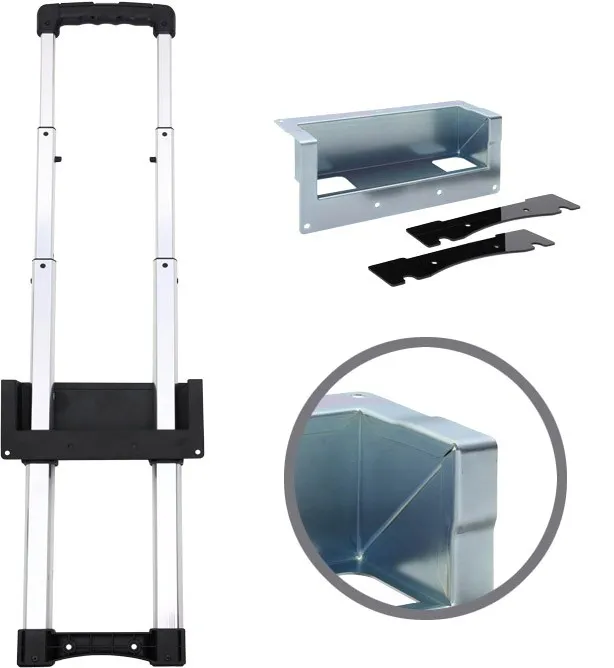 Adam Hall Hardware 3476043 Versenkter Ausziehgriff 3 Auszüge, verzinkte Sc