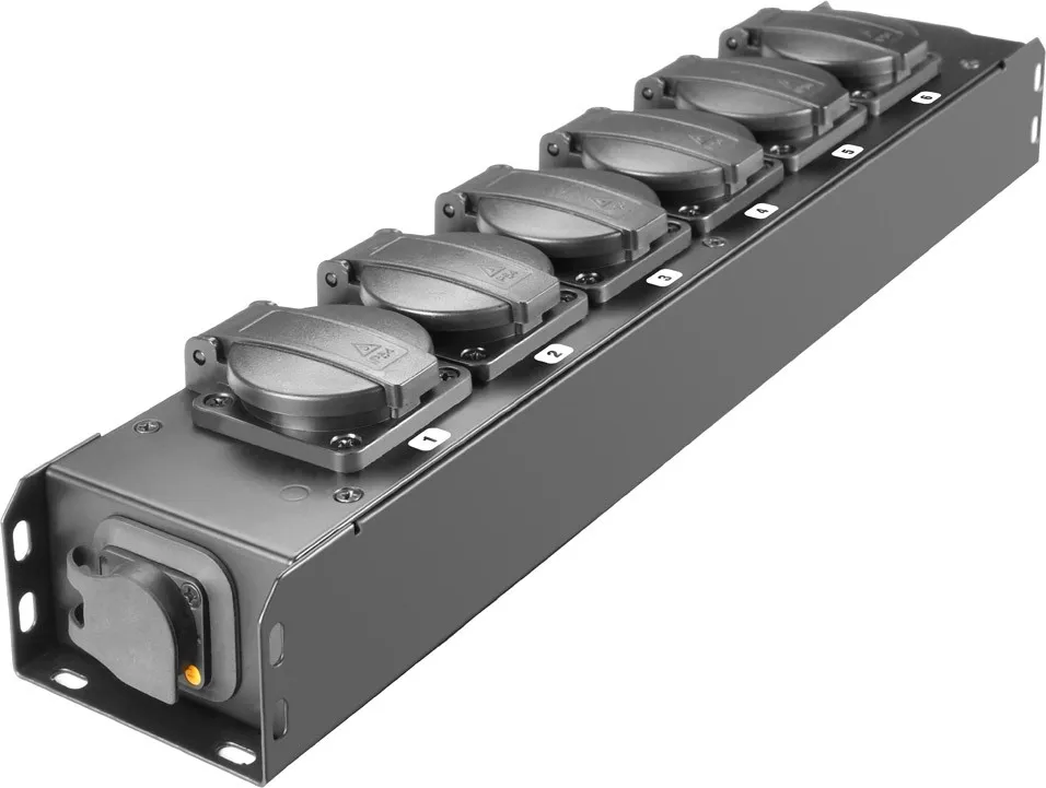 Adam Hall Accessories PROPORT 6 T Stromverteiler 6 x IP54 Schwarz