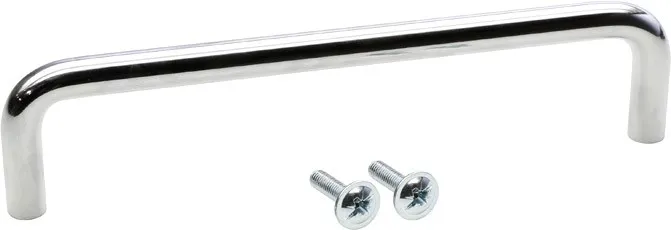 Adam Hall Hardware 3453 Bügelgriff Stahl verchromt,136 mm + 2 Schrauben M4