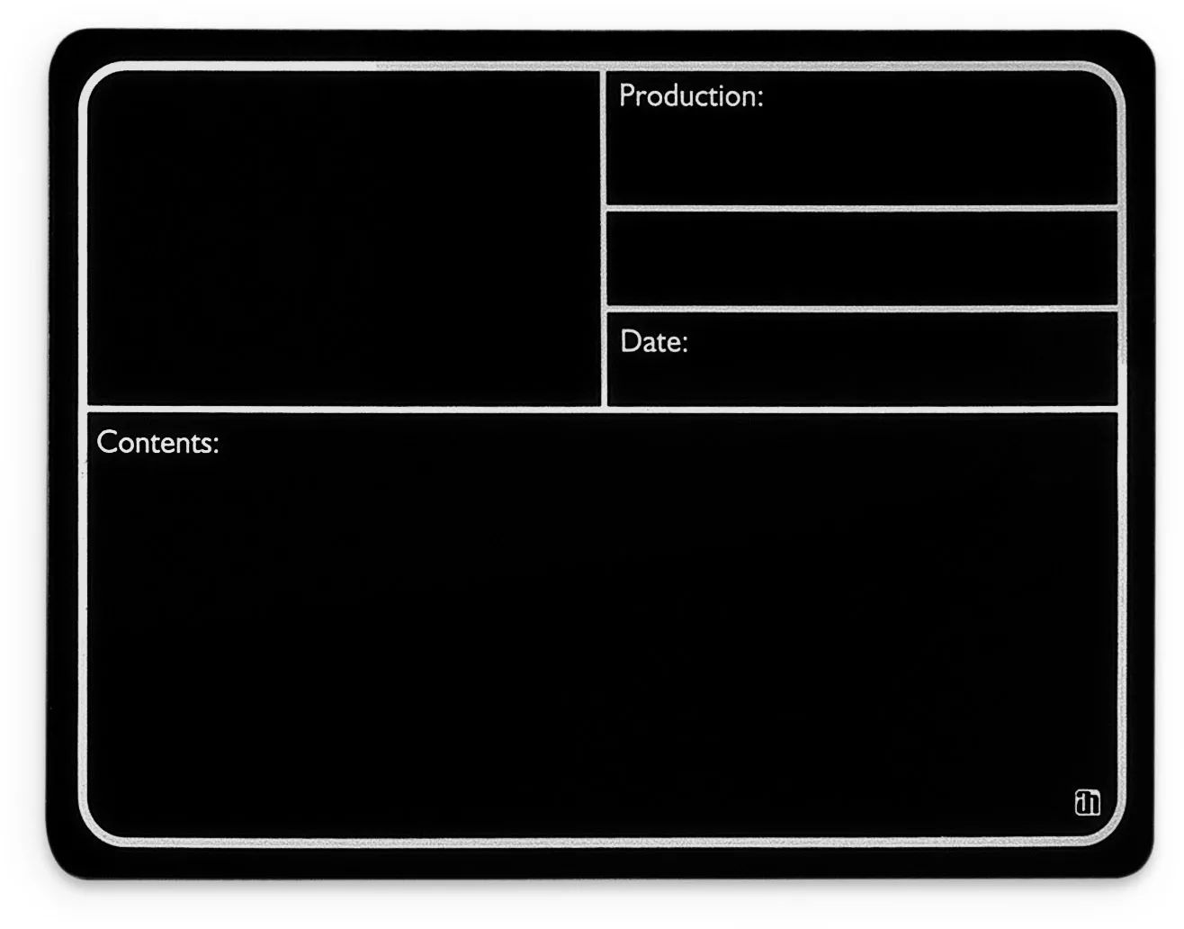 Adam Hall Hardware 88001 M BLACK - Beschriftungsschild Kunststoff, magnetisch 177 x127 mm, schwarz