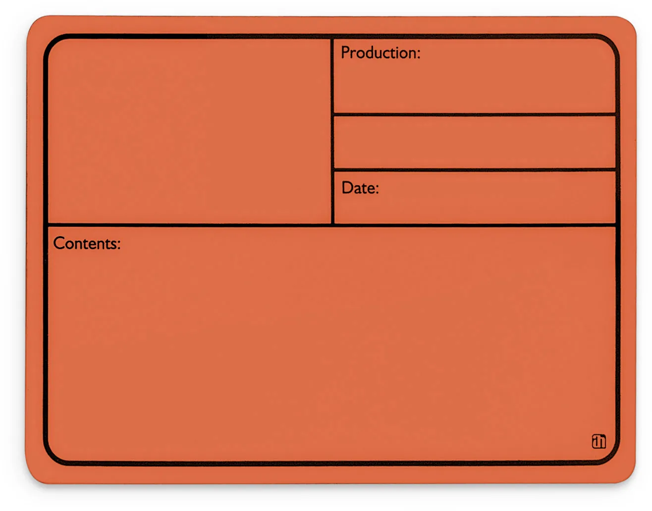 Adam Hall Hardware 88001 M ORANGE - Beschriftungsschild Kunststoff, magnetisch 177 x127 mm, orange
