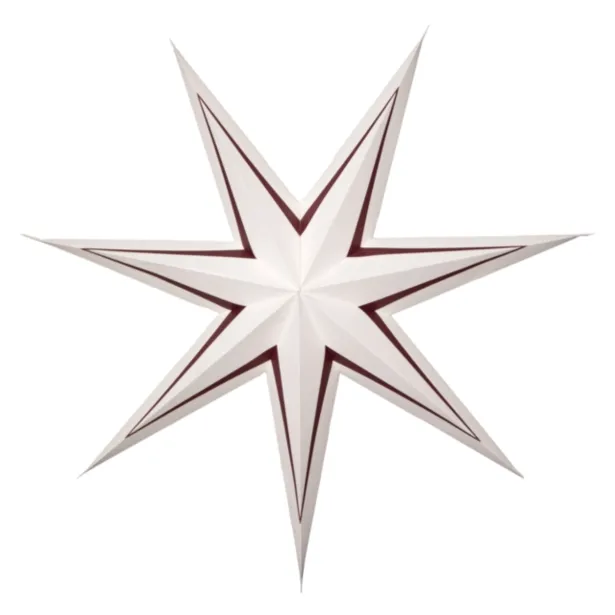 Star Trading gestreifte Adventsstern Stripe weiß / rot Höhe 77 cm ohne Beleuchtung