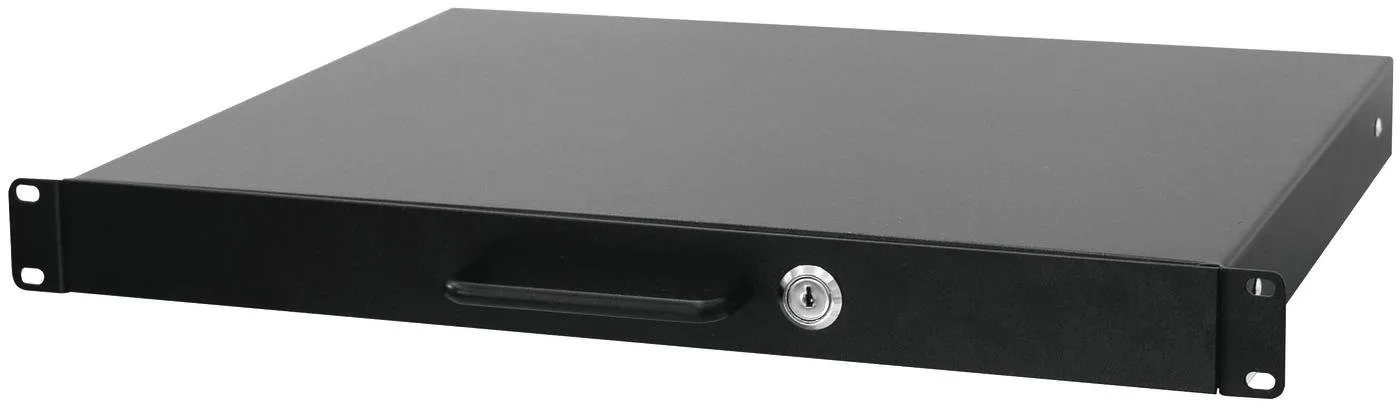 OMNITRONIC Rackschublade mit Schloss 1HE