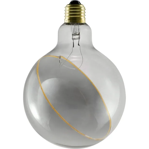 SEGULA LED Lampe Illusion Globe 125 smokey slanting top E27 5W 330° - warmweiß (2200K)