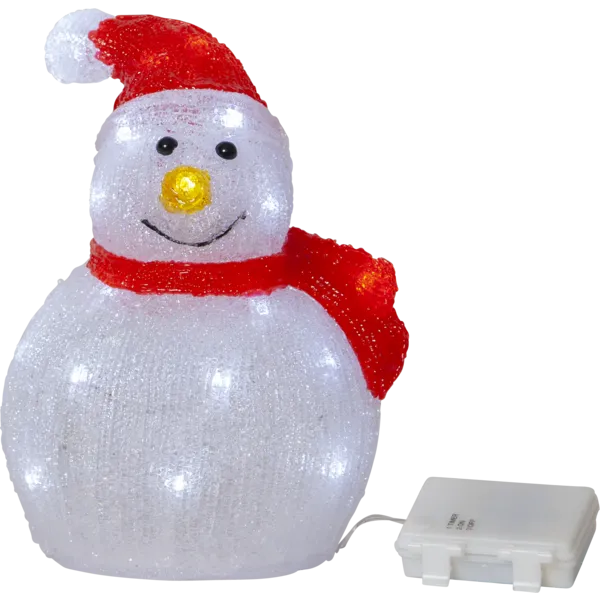 Star Trading LED-Acrylfigur Crystalo Schneemann außen Höhe 25 cm IP44 - kaltweiß
