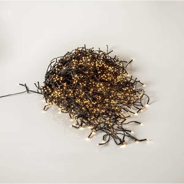 Star Trading LED Lichterkette Icicle Shiny Warm White Länge 23.9m 960 warmweiße LEDs IP44 Trafo 5 m Zuleitung Schwarz