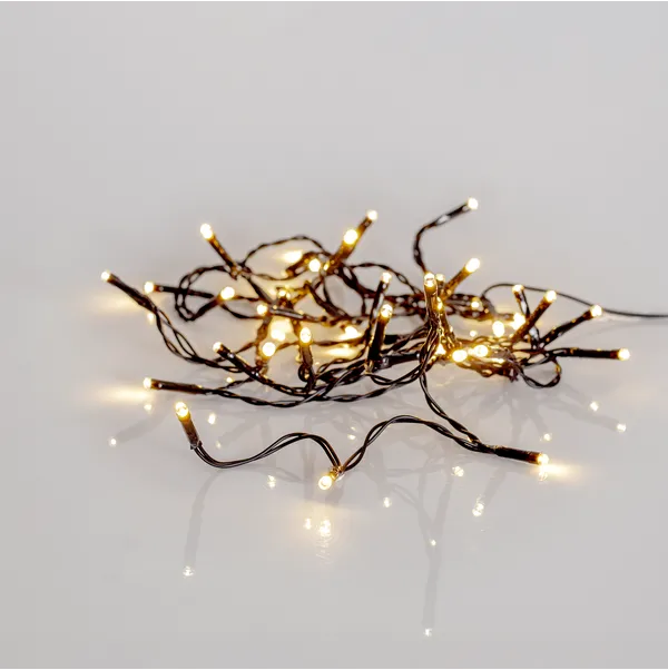 Star Trading LED Lichterkette Shiny Warm White Länge 280 cm 40 warmeiße LEDs IP44 Trafo 5 m Zuleitung