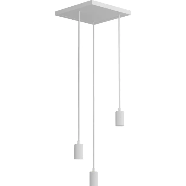 SEGULA LED Pendelleuchte MADOX SQUARE 3 3-flammig E27 3x1,5m weiß - ohne Leuchtmittel