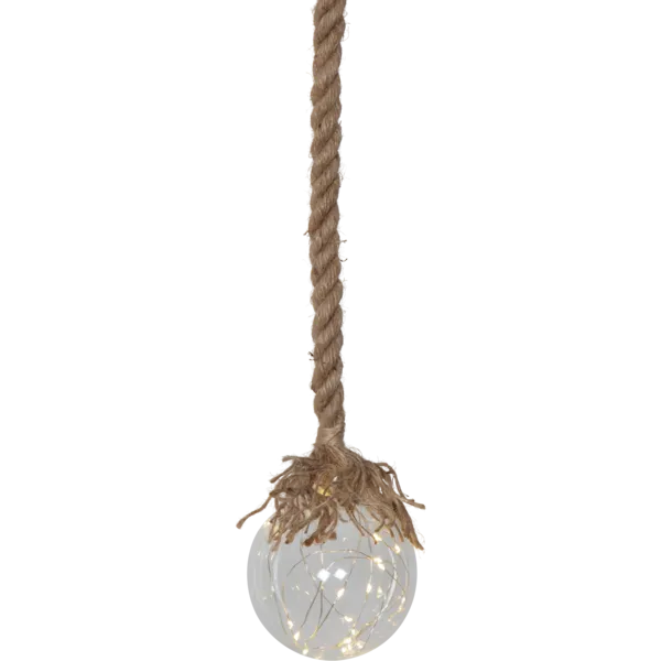 Star Trading Glaskugel Jutta Tautropfen-LEDs Batteriebetrieben 140cm warmweiß 15 LEDs