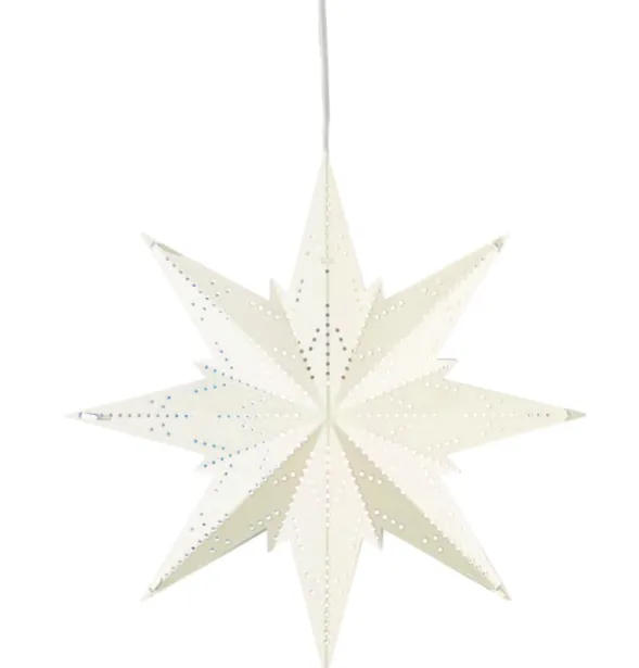 Star Trading Metallstern Mini Höhe 25 cm E14 IP20 weiß - ohne Leuchtmittel