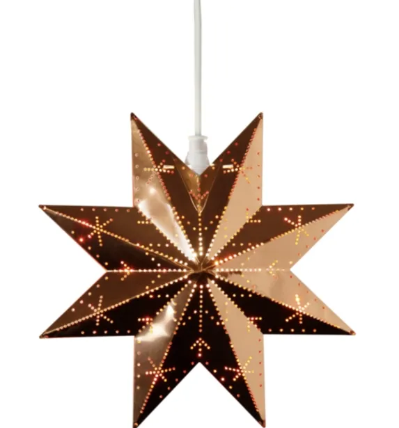 Star Trading Metallstern Classic Höhe 28 cm E14 IP20 kupferfarben - ohne Leuchtmittel