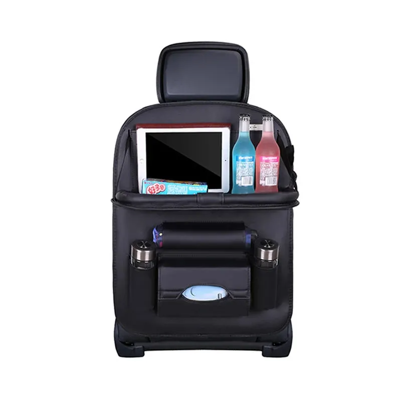 Garduru - Auto Organizer mit Klapptisch & Stilvoller PU-Leder Optik