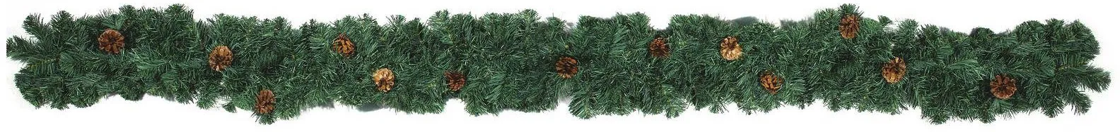 EUROPALMS Edeltannengirlande mit Zapfen, 270cm