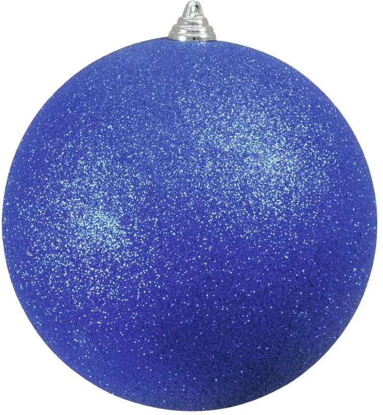 EUROPALMS Dekokugel 20cm, blau, glitzer