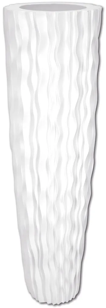 EUROPALMS Designübertopf LAMELLA-140, weiß