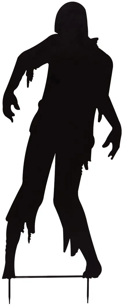 EUROPALMS Silhouette Metall Zombie Mann, 135cm