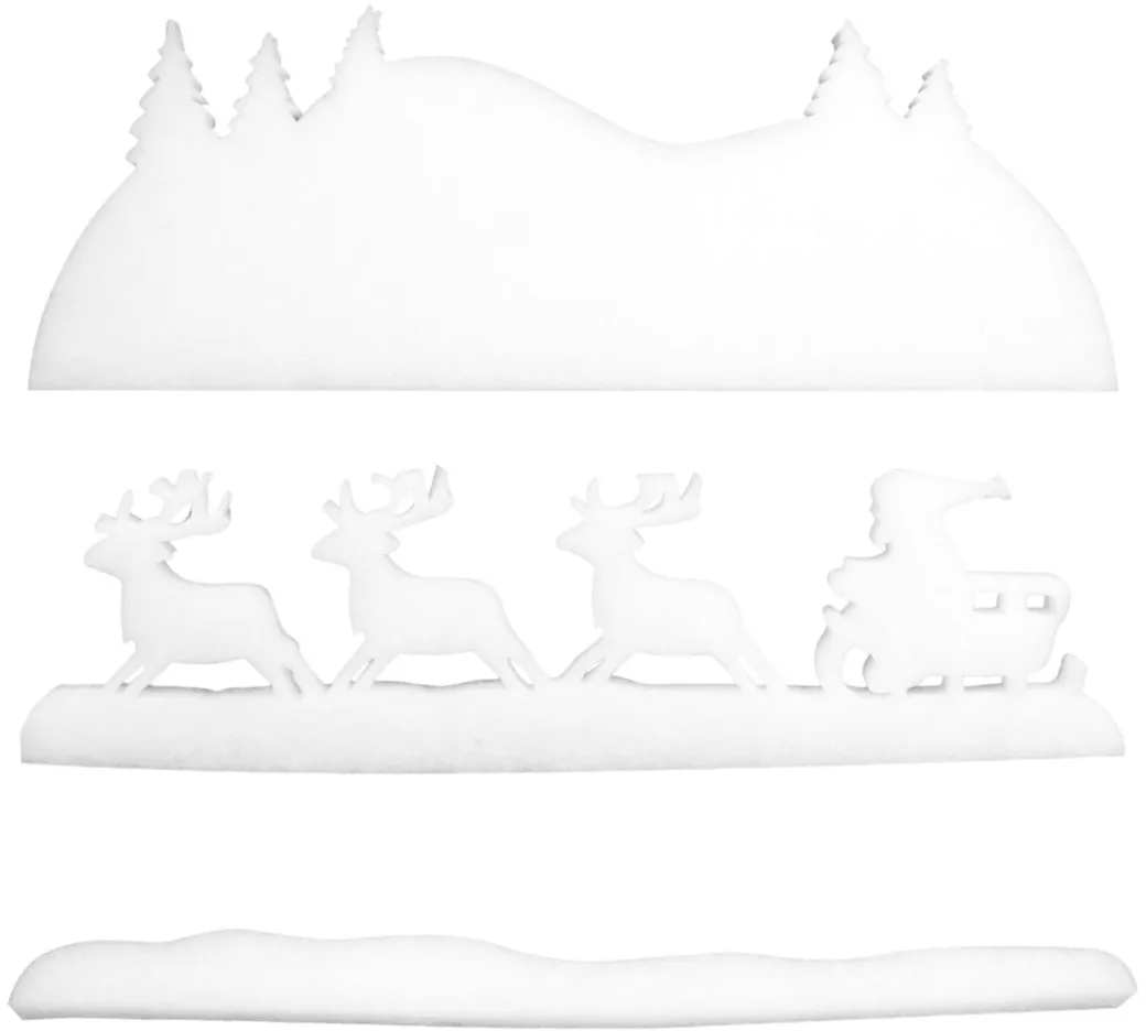 EUROPALMS Winterlandschaft aus Schneematte, schwer entflammbar B1