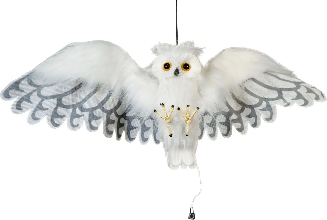 EUROPALMS Halloween Schnee-Eule, animiert, 80cm