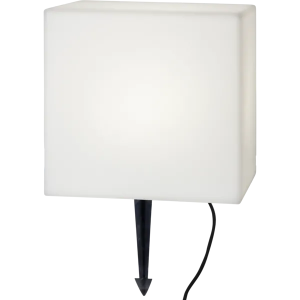 Star Trading Spießwürfel Quadrat 30cm max. 23W E27 IP65 - weiß (ohne Leuchtmittel)