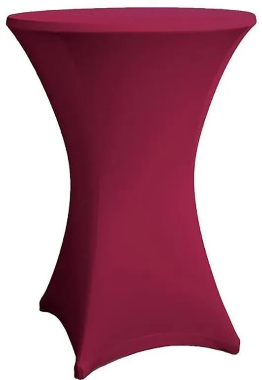 Stehtisch Husse dunkelrot für 70 - 75 cm Durchmesser Stretch