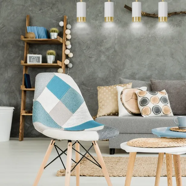 EMIBIG Hängelampe FUMIKO 4 GU10 60 cm 4-flammig 8W weiß/gold - ohne Leuchtmittel