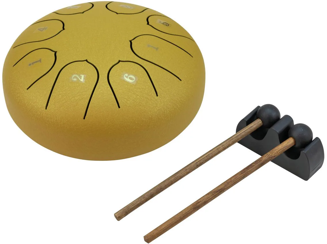 DIMAVERY TD-8 Steel Tongue Drum, gold