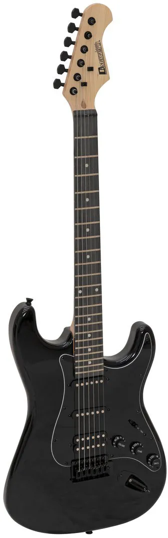 DIMAVERY ST-312 E-Gitarre, schwarz/schwarz
