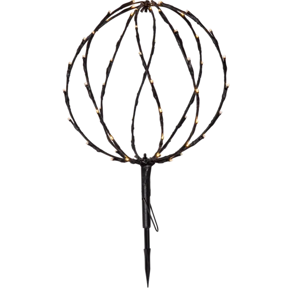 Star Trading LED Kugelleuchte Sphere Ø 30 cm 64 warmweiße LEDs 0,3W batteriebetrieben schwarz