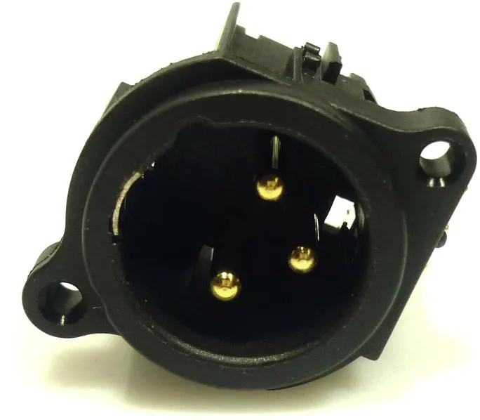 XLR-Einbaustecker (Sockel) Pins gebogen