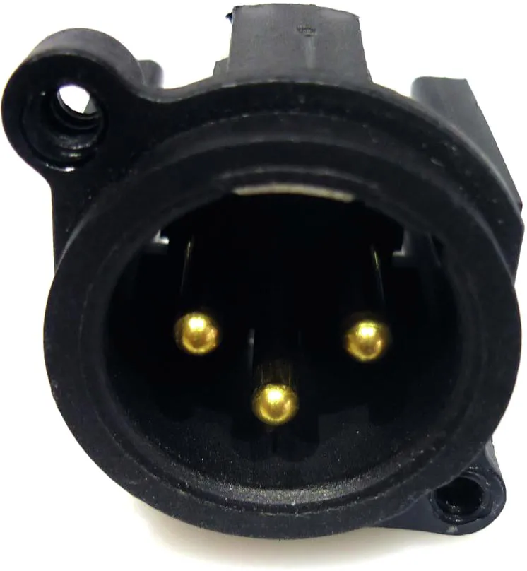 XLR-Einbaustecker (Sockel) Pins gerade