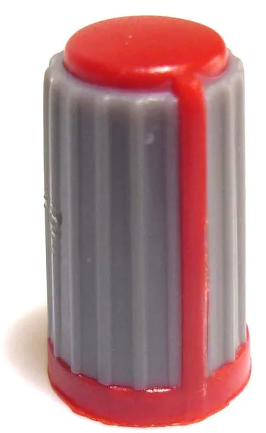 Drehknopf grau Markierung rot LRS