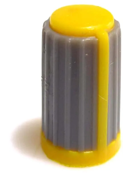 Drehknopf grau Markierung gelb LRS