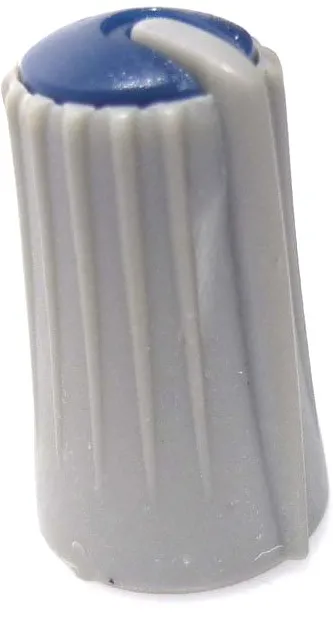 Drehknopf (AUX) MRS Serie grau/Makierung blau