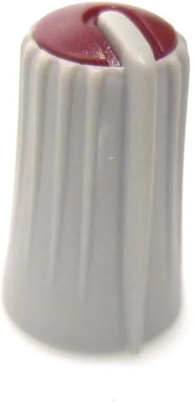 Drehknopf (Frequenz) MRS Serie grau/Makierung rot