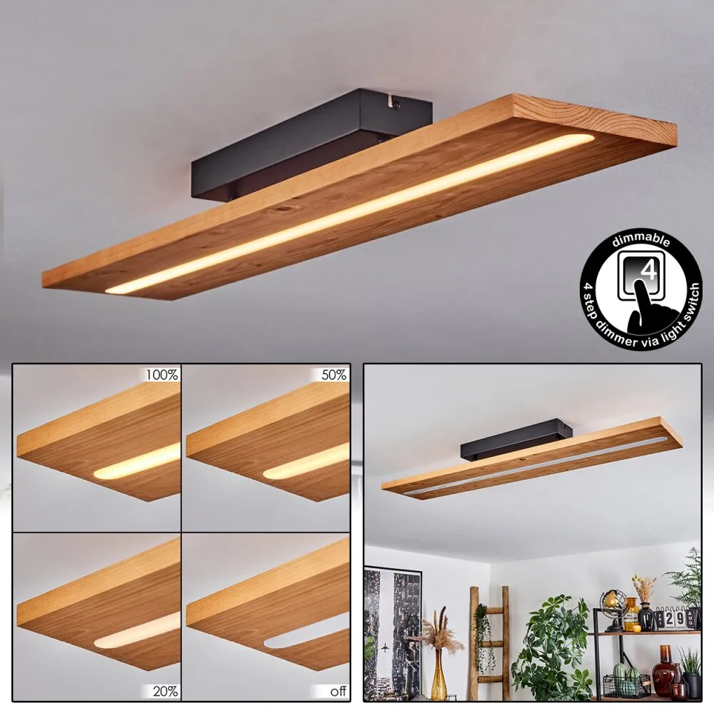 Adak Deckenleuchte LED Schwarz, 1-flammig H3667057