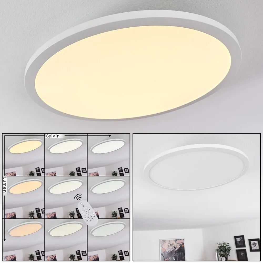 Ailik LED Panel Weiß, 1-flammig, Fernbedienung